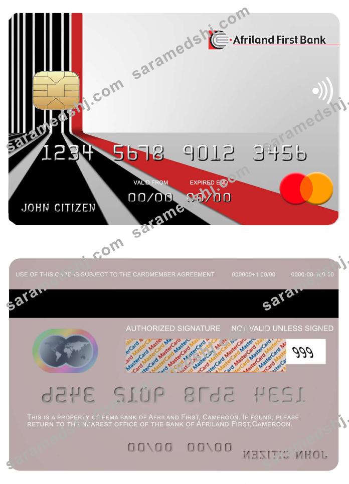 Cameroon Afriland First bank mastercard